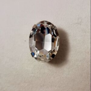 Up-Cycled Giant Silver Gemstone Costume Jewlery Pin Brooch